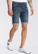 NU 20% KORTING: H.I.S Jeansshort DEYO rechte snit, used-wassing, lage ...