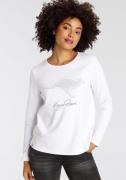 NU 20% KORTING: KangaROOS Sweatshirt Lange mouwen, figuurvolgend, effe...