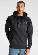 Bruno Banani Hoodie Lange mouwen, bedrukt en gemêleerd, van katoenmix