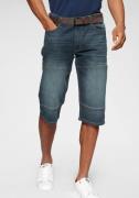 H.I.S Jeansbermuda HANTZ rechte broeksnit, used-look met slijtage-effe...