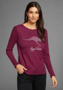 KangaROOS Sweatshirt Lange mouwen, figuurvolgend, effen, met ronde hal...