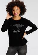 KangaROOS Sweatshirt Lange mouwen, figuurvolgend, effen, met ronde hal...