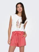 Only Shirt met korte mouwen FEEL/FEATHERS TOP BOX CS JRS