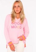 NU 20% KORTING: Zwillingsherz Sweatshirt DANA met "good mood"-opdruk e...