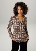 NU 20% KORTING: Aniston CASUAL Blouse zonder sluiting met kleurharmoni...