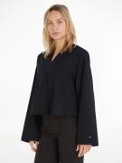 NU 20% KORTING: Tommy Hilfiger Blouse met lange mouwen met diepe seraf...