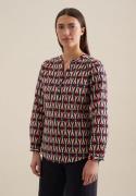 seidensticker Klassieke blouse Zwarte roos Tunika met geometrische pat...