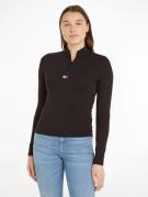 TOMMY JEANS Shirt met lange mouwen TJW XS BADGE 1/4 ZIP MOCKNECK LS