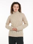 Tommy Hilfiger Coltrui SOFT WOOL CABLE ROLL-NK SWEATER met logoborduri...