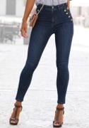 Vivance Jeggings met sierknopen, stretch, super skinny, figuurvormend,...