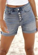 Buffalo Jeansshort in high-waist-vorm, stretchpercentage, zomershort, ...