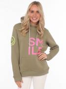 NU 20% KORTING: Zwillingsherz Hoodie met smiley print op de zijkant