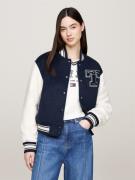 NU 20% KORTING: TOMMY JEANS Bomberjack met streep detail, geborduurd l...