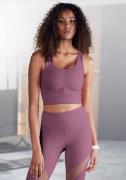 NU 20% KORTING: active by Lascana Crop-top met rimpeling en mesh-inzet...