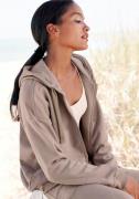 NU 20% KORTING: Lascana Sweatvest van biologische katoen, loungewear,