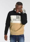 DELMAO Hoodie Langarm, losse pasvorm, colourblocking-look, met capucho...