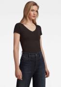 G-Star RAW Shirt met V-hals Base v t wmn cap sl met kleine logoprint v...