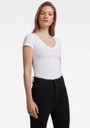 G-Star RAW Shirt met V-hals Base v t wmn cap sl met kleine logoprint v...