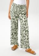 Aniston CASUAL Comfortbroek met fantasierijke bladeren bedrukt