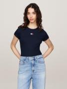 TOMMY JEANS Shirt met korte mouwen TJW SLIM BADGE RIB TEE