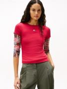 TOMMY JEANS Shirt met korte mouwen TJW SLIM BADGE RIB TEE