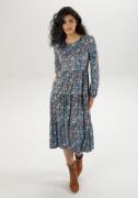 Aniston CASUAL Jerseyjurk met extravagante druk - elk stuk is uniek