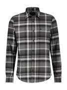 Lerros Geruit overhemd met geborduurd logo