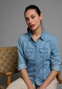 Arizona Jeans blouse Met drukknopen in parelmoer-look