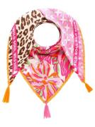 Zwillingsherz Modieus sjaaltje met allover-print, franjes en kleine fr...