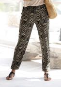 Lascana Jerseybroek met etnisch patroon en zakken, zomerbroek