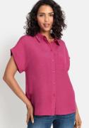 Lascana Overhemdblouse van mix van linnen met knoopsluiting, blouse me...