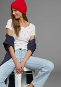 KangaROOS T-shirt korte mouwen, zeer figuurvolgend en heupbedekkend