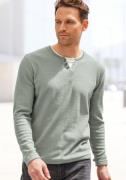 H.I.S Gebreide trui Pullover met hoogwaardige halsafwerking in double-...