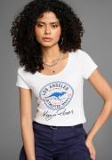 KangaROOS T-shirt Korte mouwen, zeer figuurvolgend, in vintage-ontwerp...
