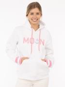 Zwillingsherz Hoodie "Rahel" met "moin" en anker borduurwerk, contrast...