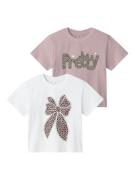 Name It T-shirt NMFLEOANJA SS NREG TOP 2P (set, 2-delig)