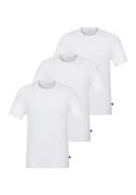 BOSS T-shirt TShirt RN 3P Natura effen t-shirt met merklabel (3-delig)