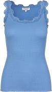 rosemunde Tanktop Babette Silk Top prachtige vintage kantafwerking aan...