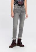 Arizona Slim fit jeans Tailleband met zij-elastiek inzet smalle pasvor...