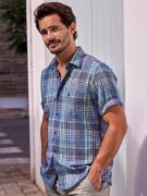 Lerros Overhemd met korte mouwen LERROS heren geruit overhemd in licht...