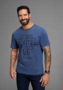 Man's World Shirt met ronde hals korte mouwen, casual pasvorm, bedrukt...
