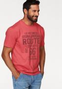 Man's World Shirt met ronde hals korte mouwen, casual pasvorm, bedrukt...