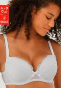 Petite fleur Balconette-bh met leuke kant, dessous (Set van 2)