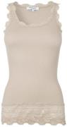 rosemunde Tanktop Benita Silk Top Camisole met vintage kant aan de hal...