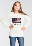 DELMAO Gebreide trui Round neck pullover with motif application