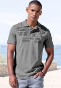 John Devin Poloshirt Met print Regular-fit, van slub-kwaliteit, met pr...