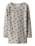 Name It Shirt met lange mouwen NMMWANG WOOL NEEDLE LS TOP NOOS