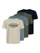 Jack & Jones PlusSize T-shirt JJMAKOTO TEE SS CREW NECK 4PK MP PLS (se...