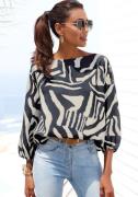 Lascana Blouse zonder sluiting met dierenprint, damesblouse, modieus