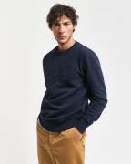 Gant Sweatshirt EMBOSSED C-NECK SWEAT een verheven gant-grafiekembossi...